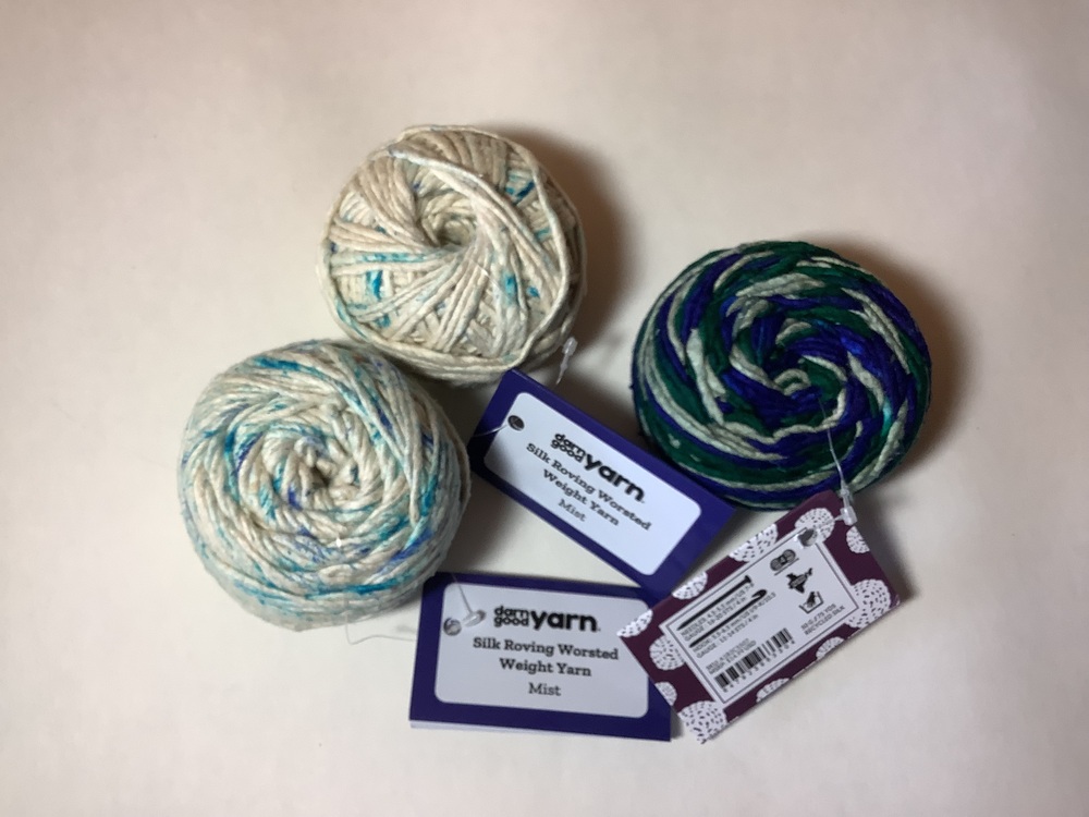 Updated bonus: Lot of 3 skeins Darn Good silk roving worsted yarn